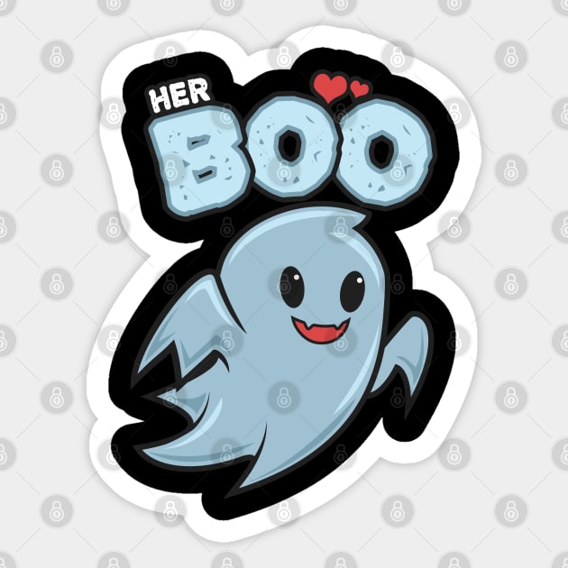 Halloween Costume Her Boo Ghost for Him Sticker by creative